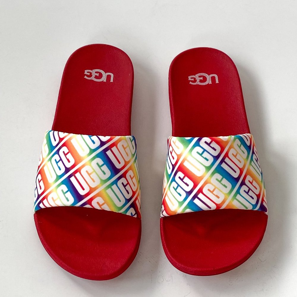 UGG Little Kid's & Kid's Logo Pool Slides - Picture 6 of 8